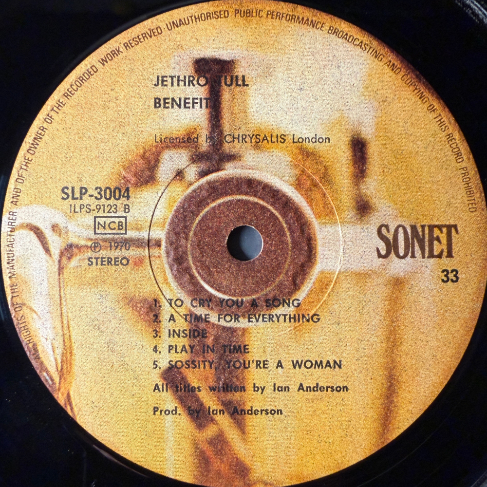 Jethro Tull ‎– Benefit (Скандинавия 1970г.)