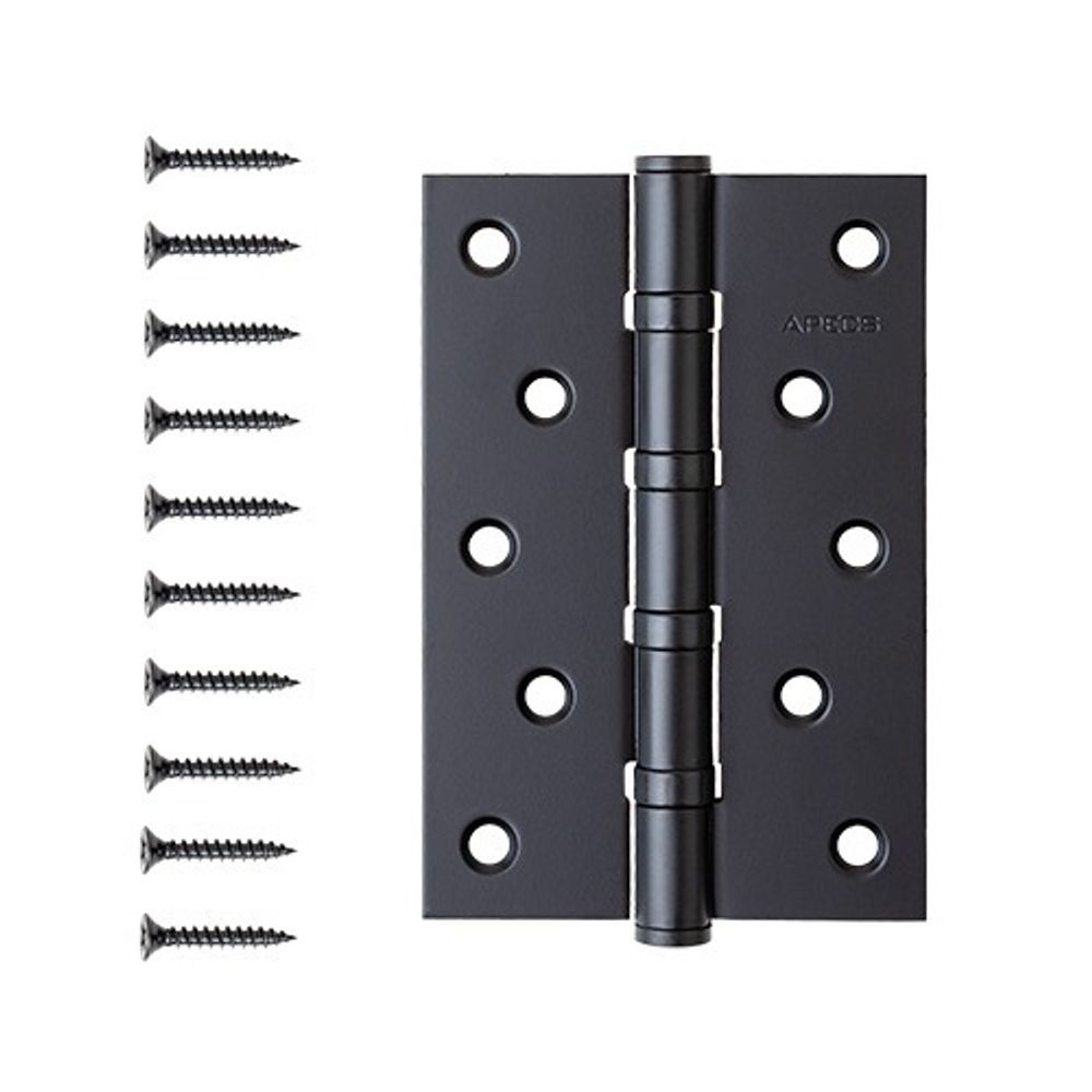 Петля дверная APECS 120x80-B4 Steel BLM черный матовый (1шт)