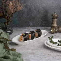 Блюдо овальное 29,5*12 см h2,8 см белое фарфор P.L. Proff Cuisine [6]