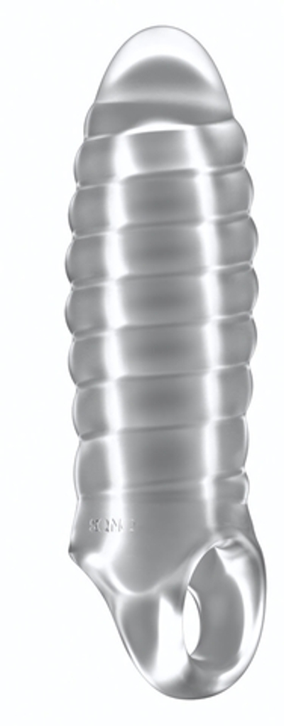 Прозрачная насадка на пенис закрытого типа N 36 Stretchy Thick Penis Extension - 15,2 см. (Цвет: прозрачный)