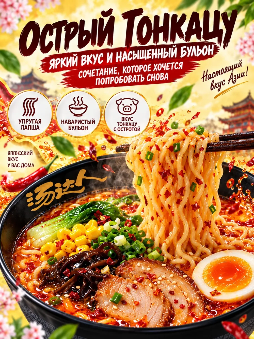 Рамен-Суп по-японски со вкусом "Острый Тонкацу" 127 г