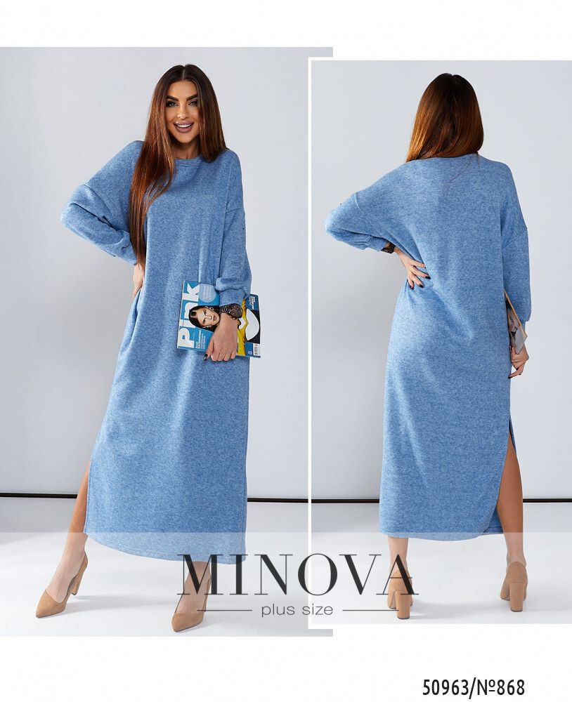 Платье 868-голубой Minova Платье 868-голубой Minova