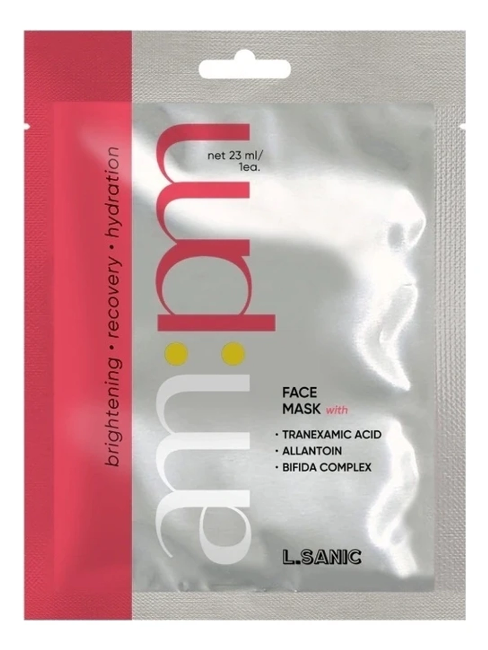 Тканевая маска с транексамовой кислотой и пробиотиком L.SANIC Am:pm Txa Bifida Complex Mask Sheet