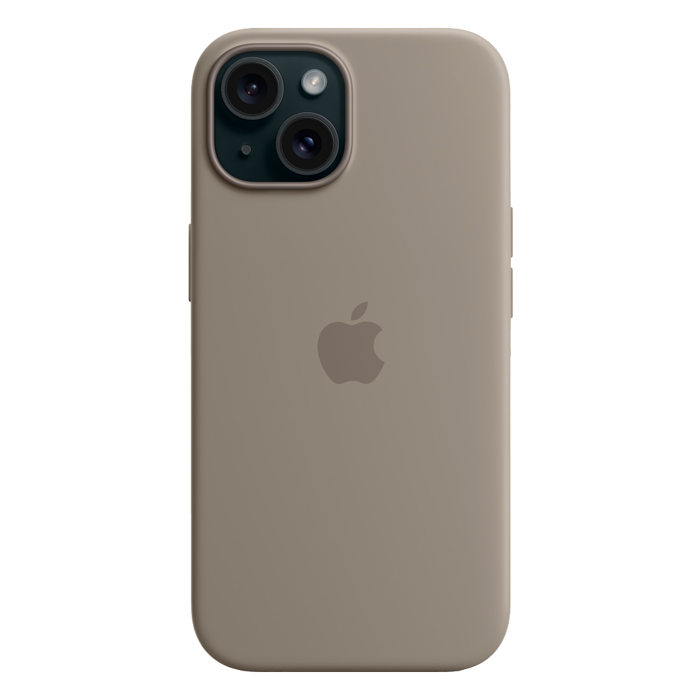 Силиконовый чехол с поддержкой MagSafe Apple Silicone Case для iPhone 15, Clay (Пепельно-коричневый)