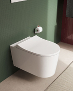 Унитаз подвесной Vitra Nest QuantumFlush безободковый, c ламинарным потоком (7870B403-0075) сиденье Vitra Nest с микролифтом (220-003R409)