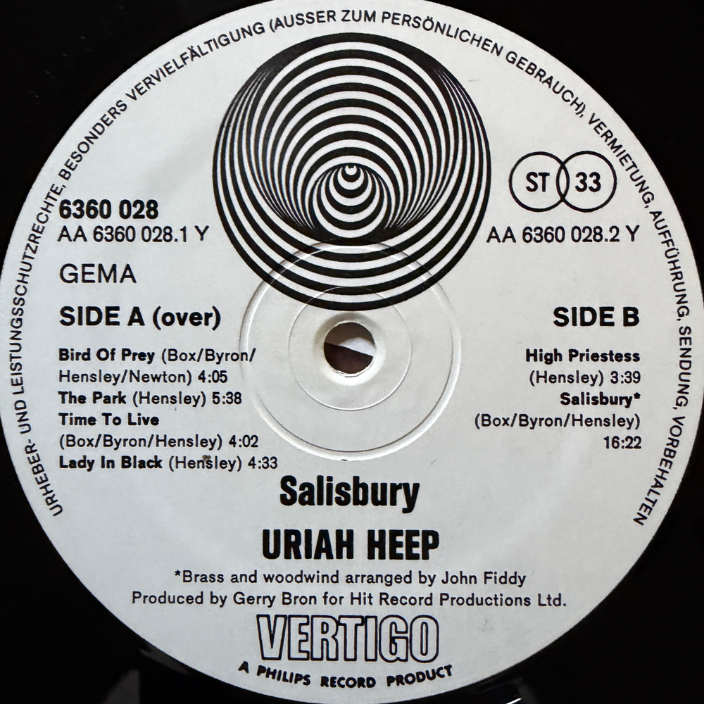 Uriah Heep ‎– Salisbury (Германия 1971г.)