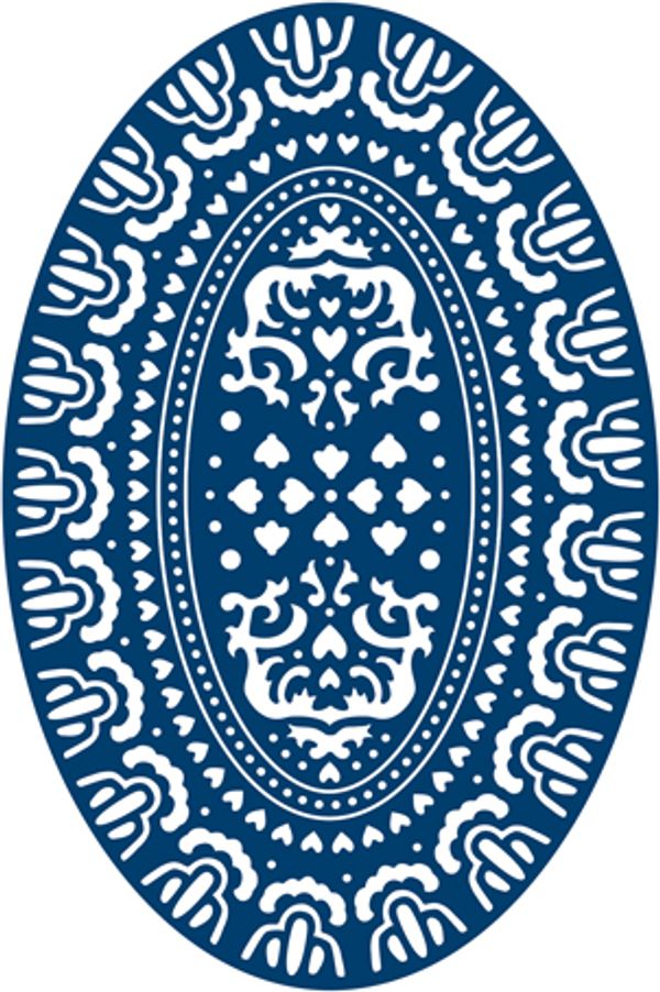 Нож фигурный для вырубки Викторианский овал, Tattered Lace