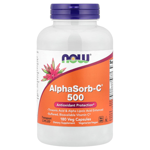 NOW Foods, AlphaSorb-C 500, 180 растительных капсул