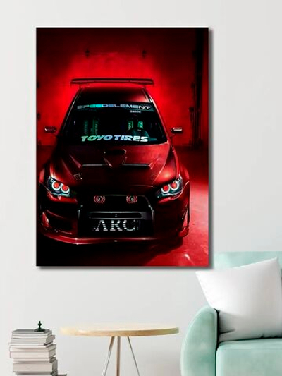 Картина "Mitsubishi Lancer Evolution", на стену 50х70см 1шт.
