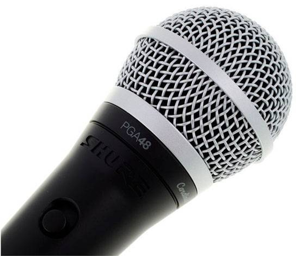 SHURE PGA48-QTR-E кардиоидный вокальный микрофон c выключателем, с кабелем XLR -1/4'