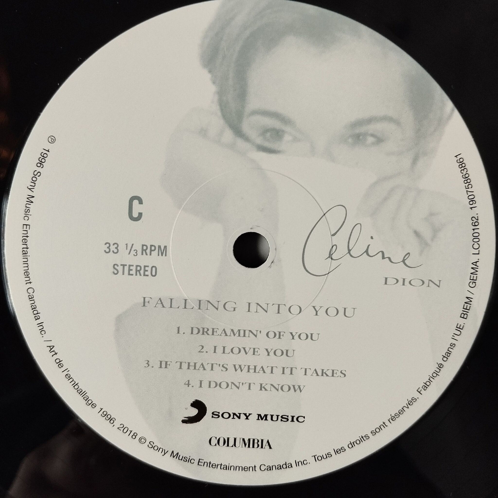 Винтажная виниловая пластинка LP Celine Dion Falling Into You (EU 2018)