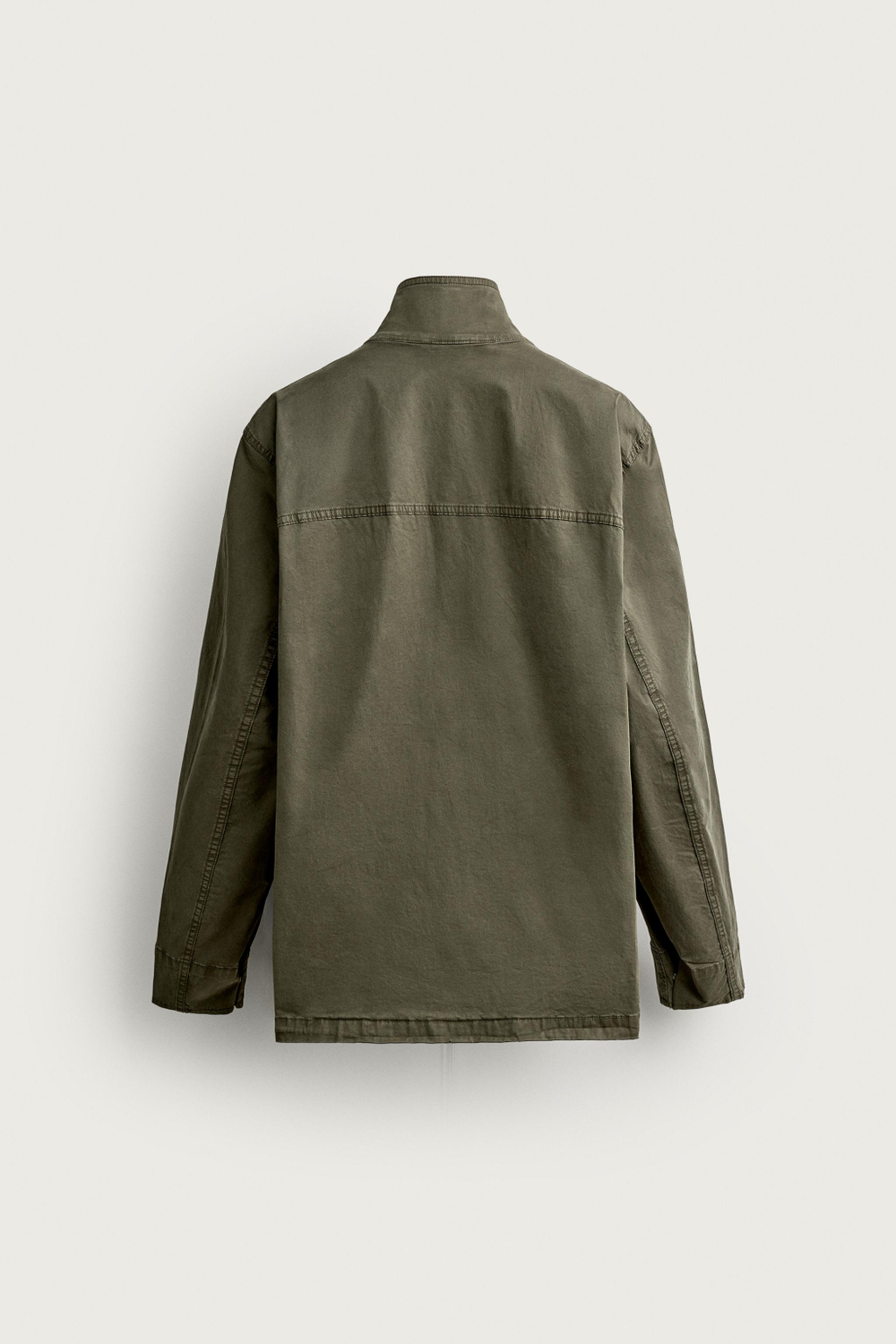 ZARA ПАРКА КЛАССИЧЕСКОГО КРОЯ С КАРМАНАМИ UTILITY, ХАКИ