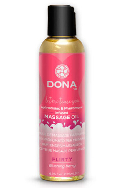Массажное масло DONA Scented Massage Oil Flirty Aroma: Blushing Berry 110 мл (Цвет: прозрачный)