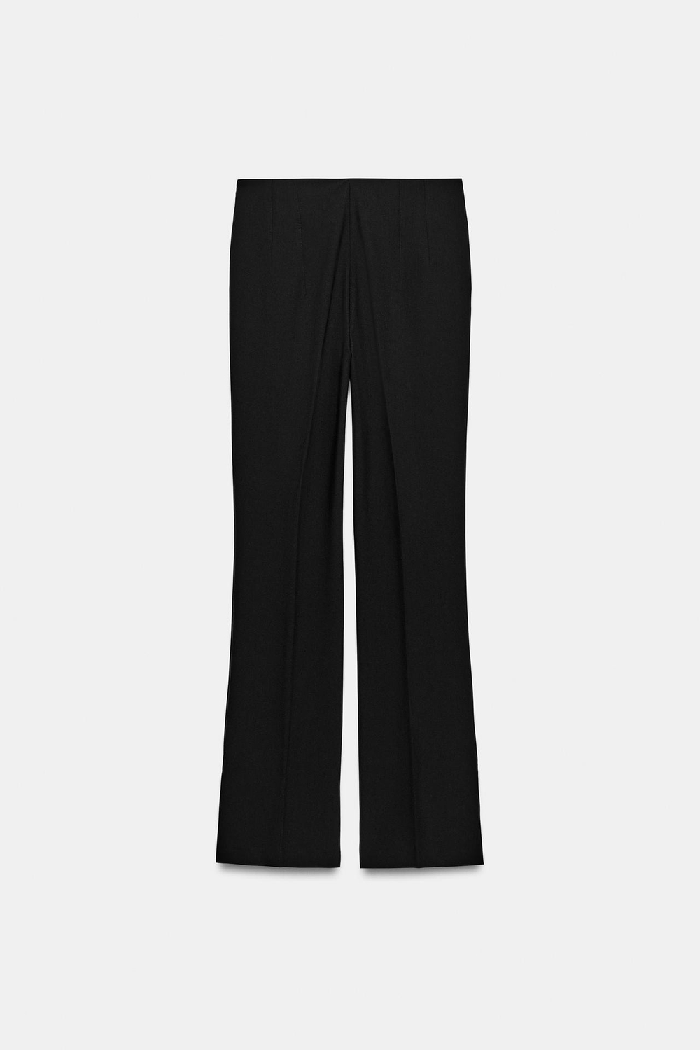 ZARA РАСКЛЕШЕННЫЕ БРЮКИ С РАЗРЕЗАМИ — ZW COLLECTION, ЧЕРНЫЙ