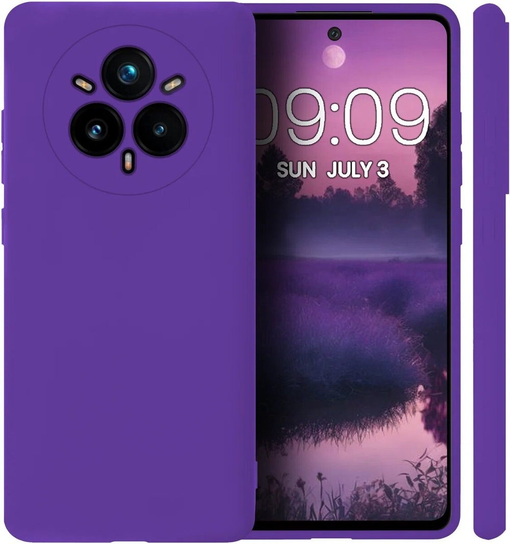 Мягкий Soft Touch чехол из силикона для REALME 14 PRO PLUS с бархатной подкладкой