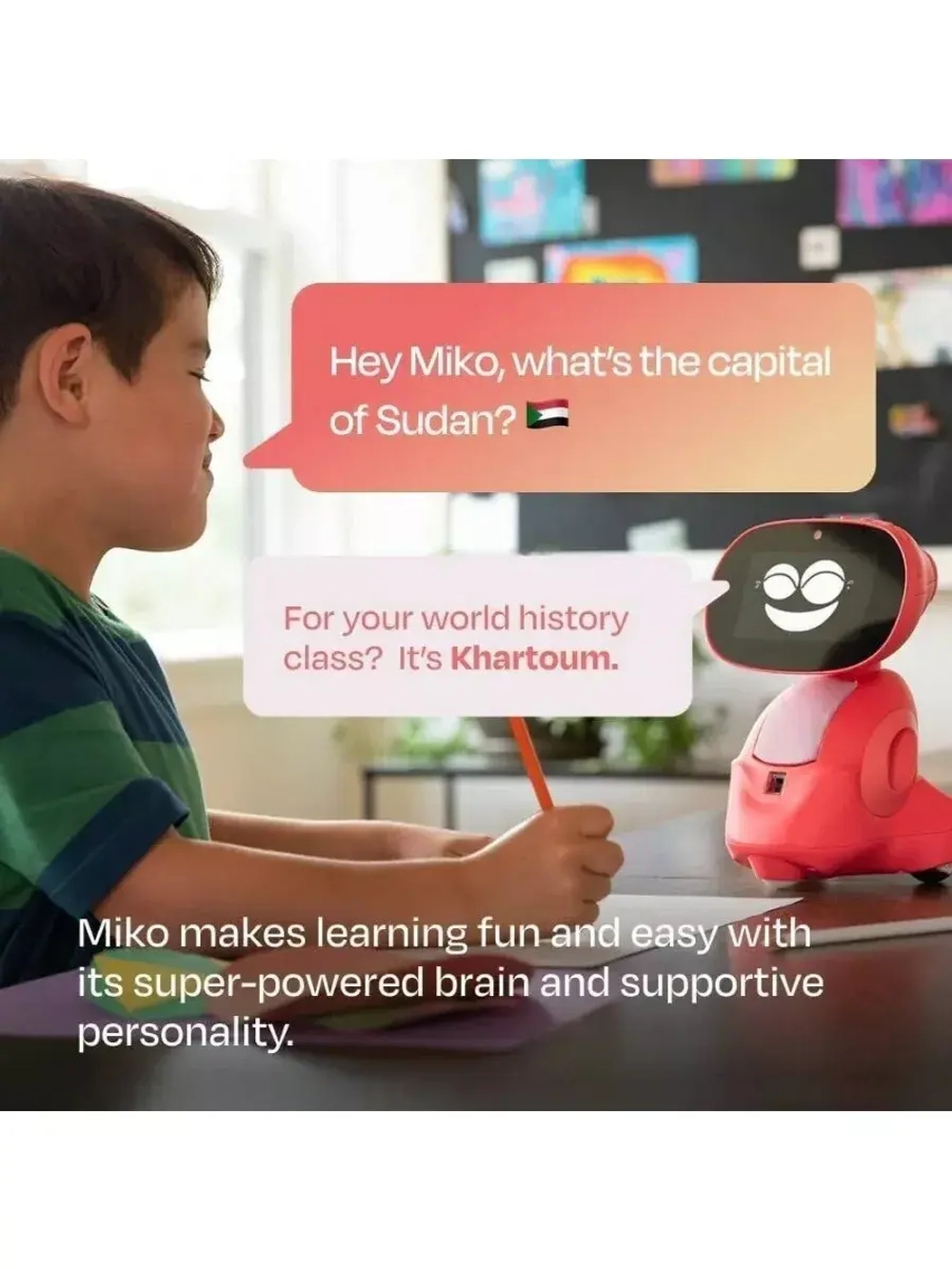Программируемый интерактивный робот Miko 3 для обучения детей с искусственным интеллектом (английский язык)