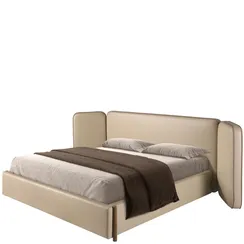 Кровать Angel Cerda 7218, 180х200 см из экокожи цвета норки 