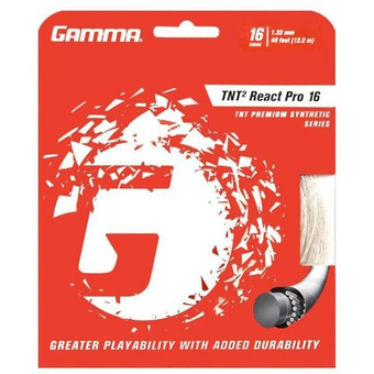 Теннисные струны Gamma TNT2 React Pro (12,2 m) - натуральные