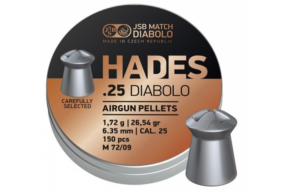 Пули JSB Hades Diabolo 6,35 мм, 1,72 г, 300шт