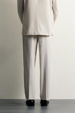 ZARA БРЮКИ RELAXED FIT С ЭФФЕКТОМ ПОТЕРТОСТИ, ЦВЕТ ЛЬДА