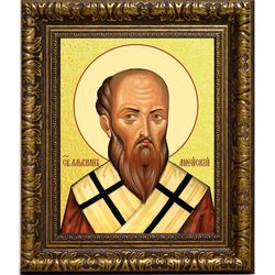 Альвиан Анейский Священномученик. Икона на холсте.