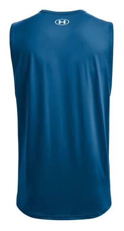 Футболка мужская теннисная Under ArmourUA Rush Energy Sleeveless - cruise blue/white
