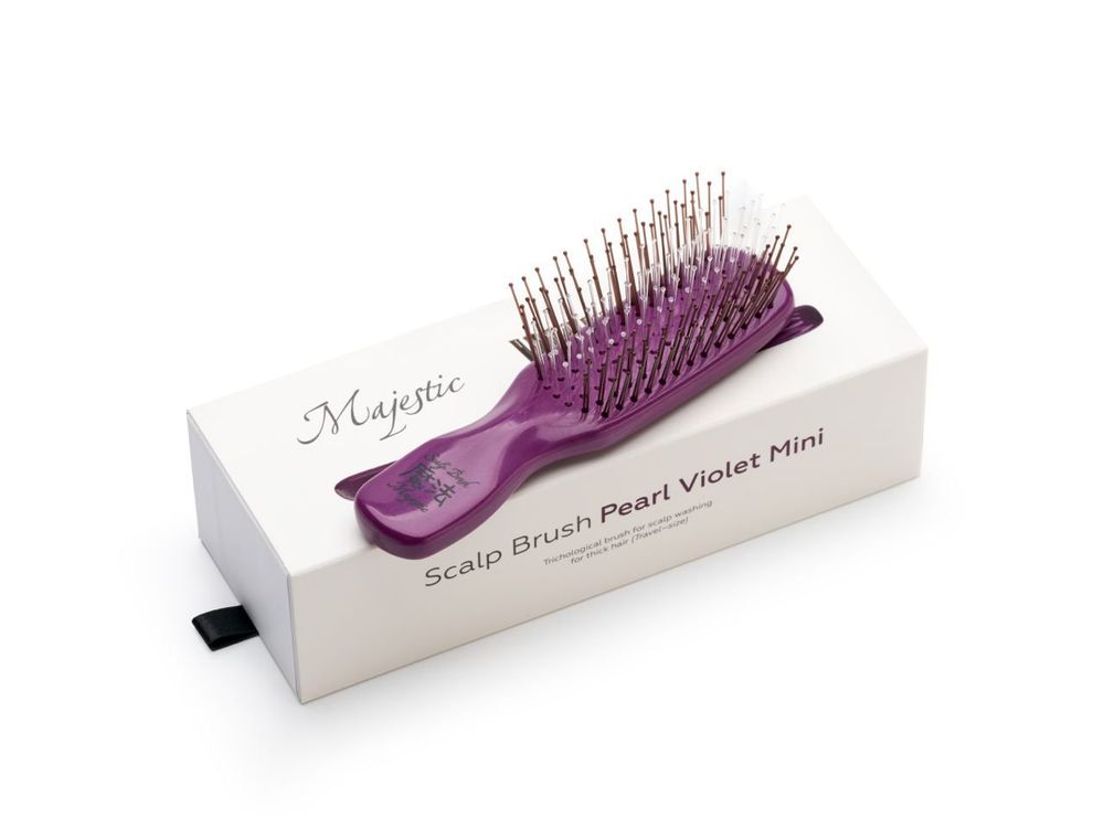 Расческа Majestic Scalp Brush фиолетовый жемчуг (дорожная версия)