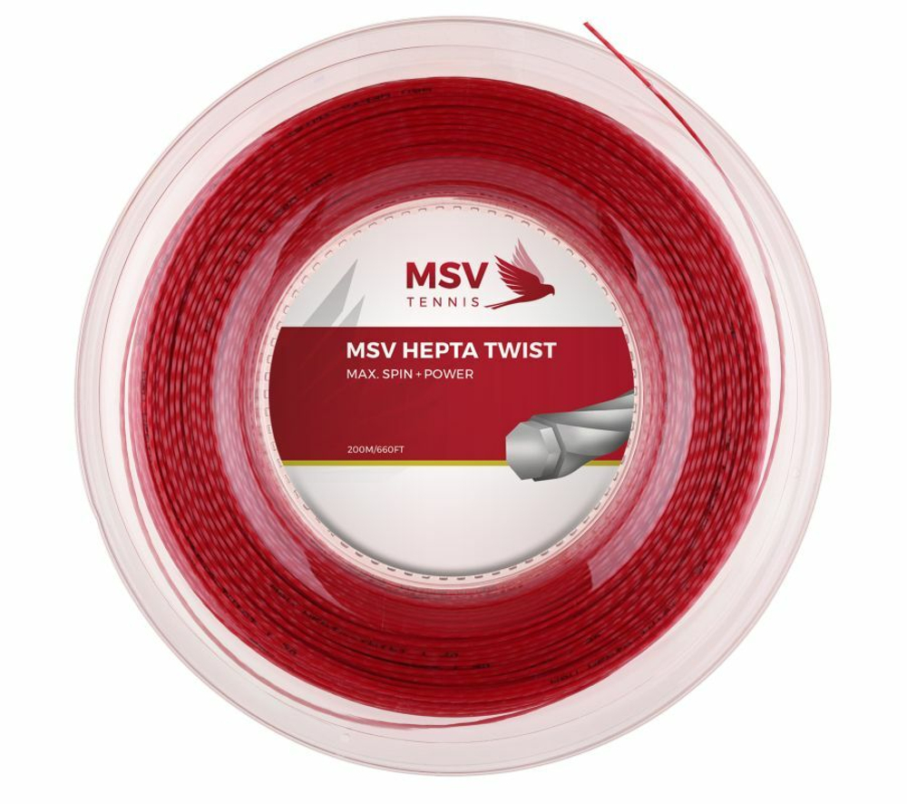 Теннисные струны MSV Hepta Twist (200 m) - красный