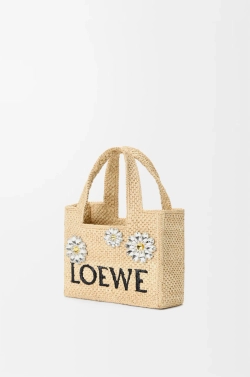 Loewe Мини-сумка Font из рафии, натуральный