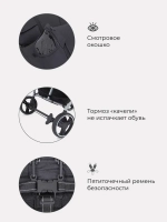 Коляска детская для близнецов MOWBaby "Tandem" MB170