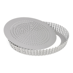 Форма для выпечки круглая перфорированная Patisse Silver 24х3.5 см
