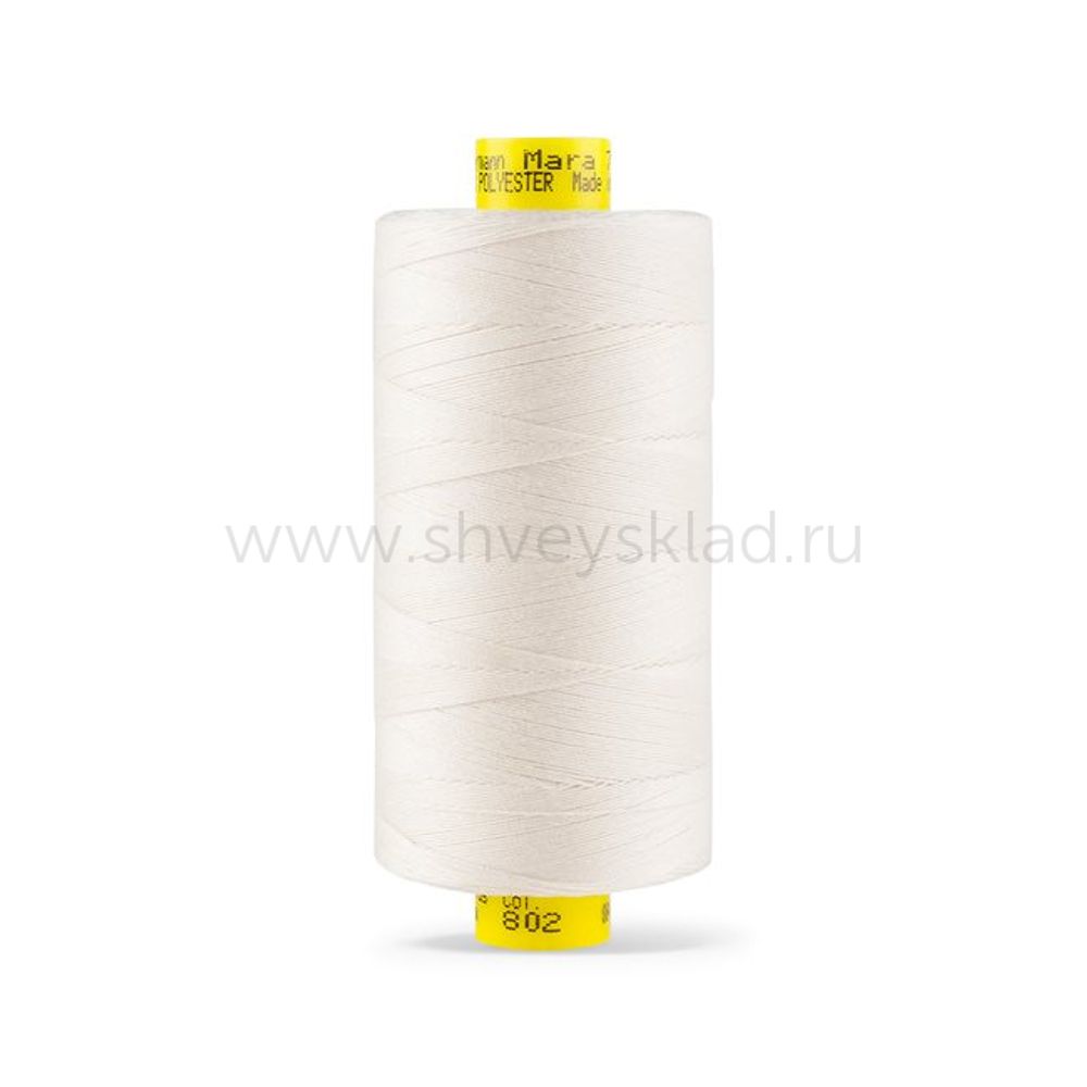 Нитка Gutermann Mara 70 (700 метров), 1 кат., для плотных тканей | _802 молочно-бежевый