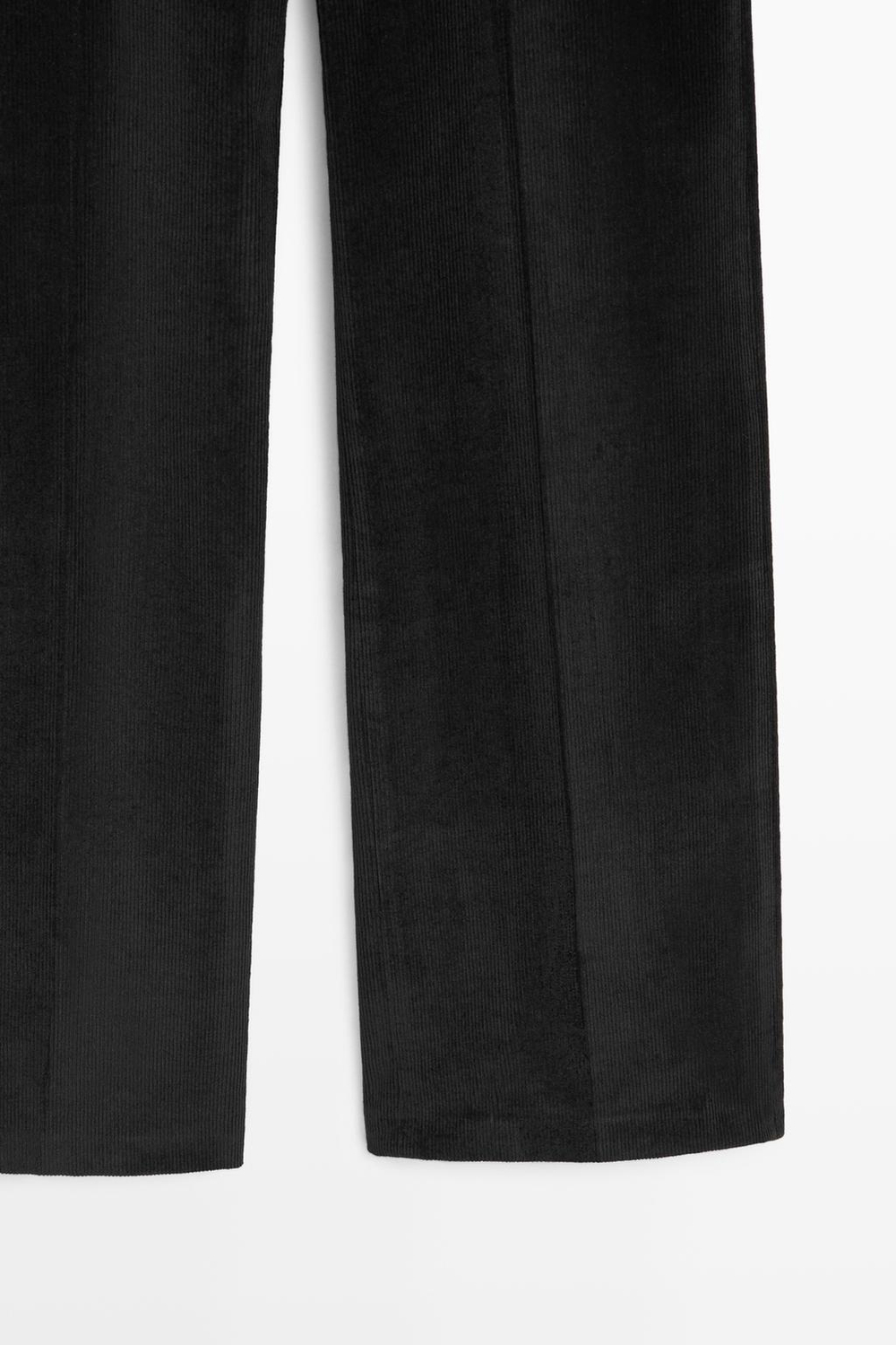 Massimo Dutti Вельветовые брюки-палаццо, черный