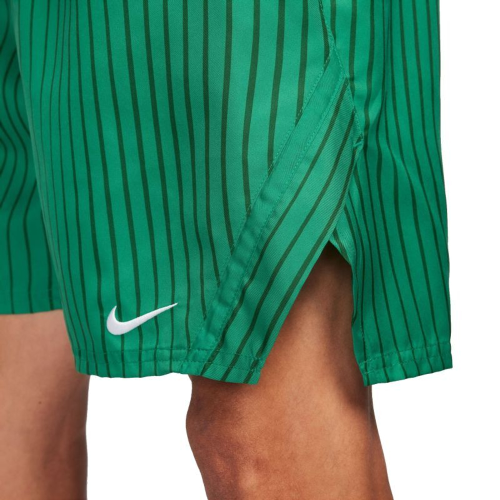 Мужские теннисные шорты Nike Court Dri-Fit Victory 9" Print Short - зеленый