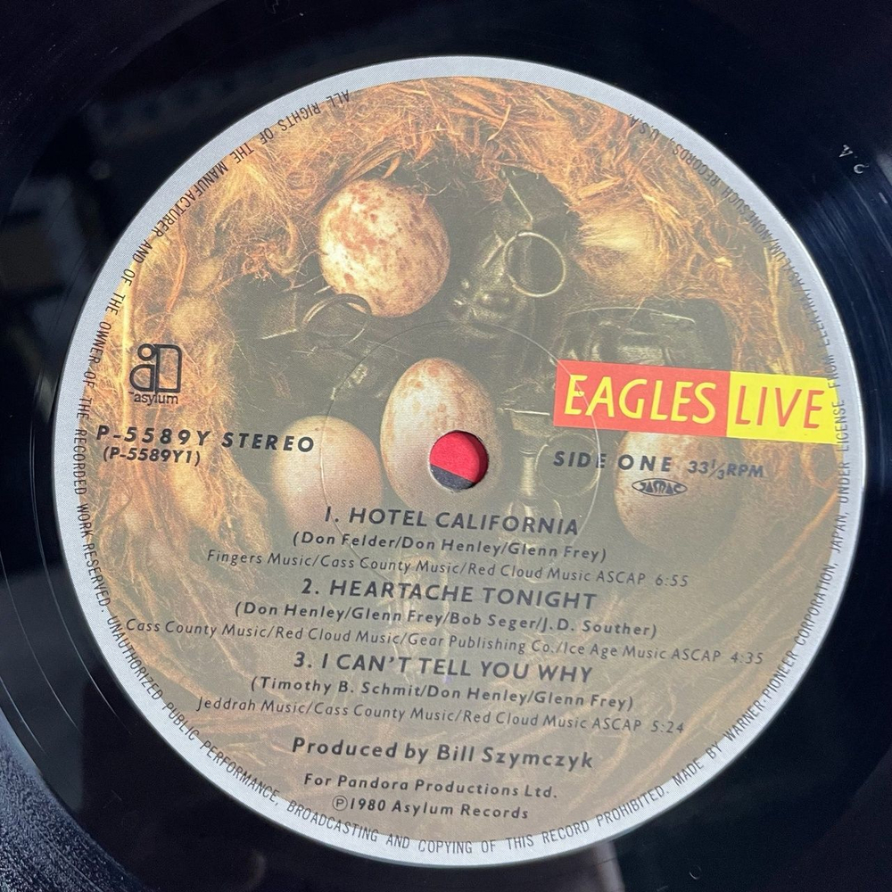Винтажная виниловая пластинка LP Eagles Live (Japan 1980) (Obi)