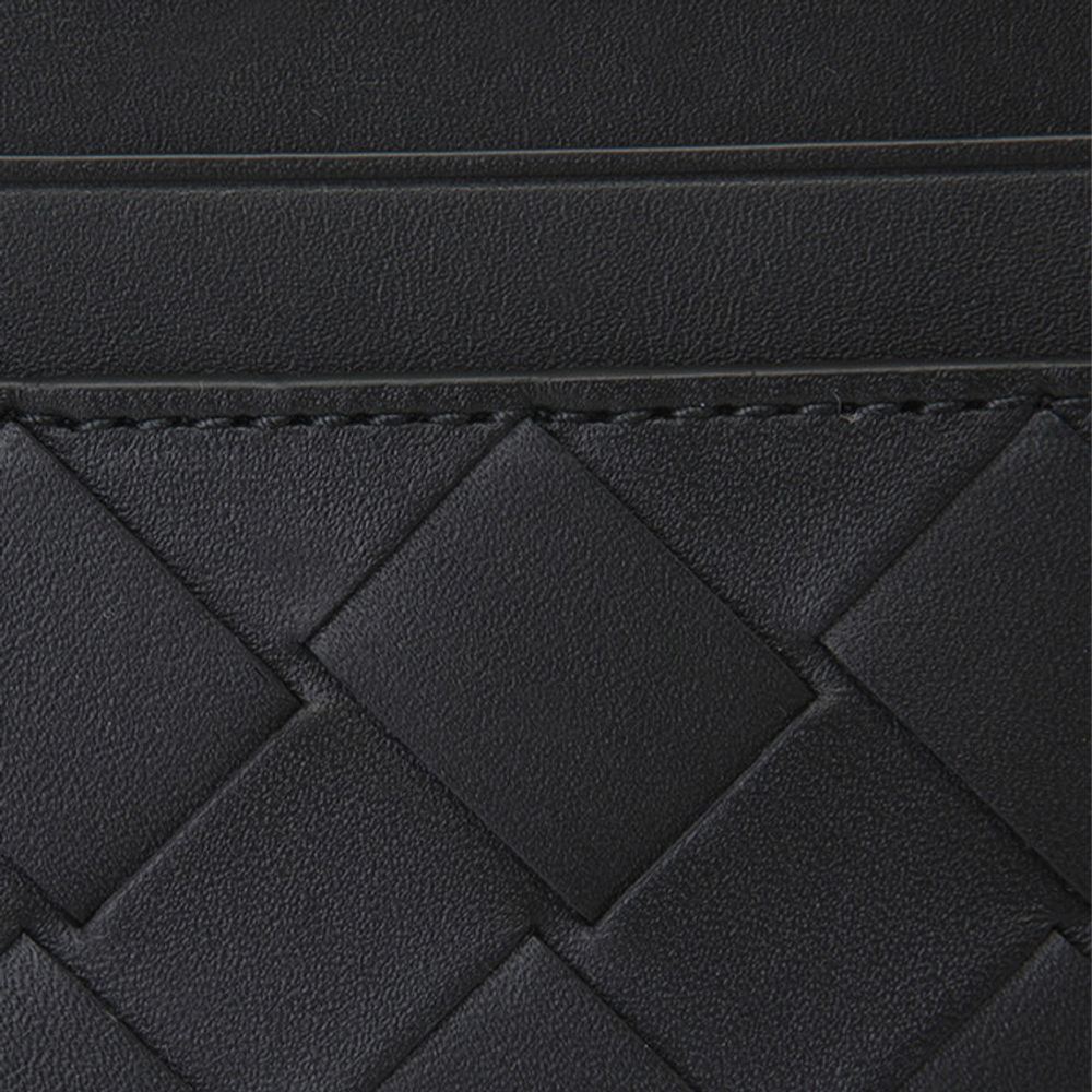 Bottega Veneta Cow Leather Wallet, Card Holder Unisex Black