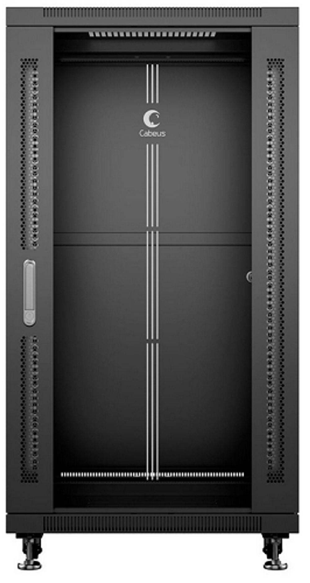 Шкаф напольный 19", 22U Cabeus SH-05C-22U60/80-BK