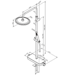 Душевая система Damixa Scandinavian Pure 936730300 Черная матовая