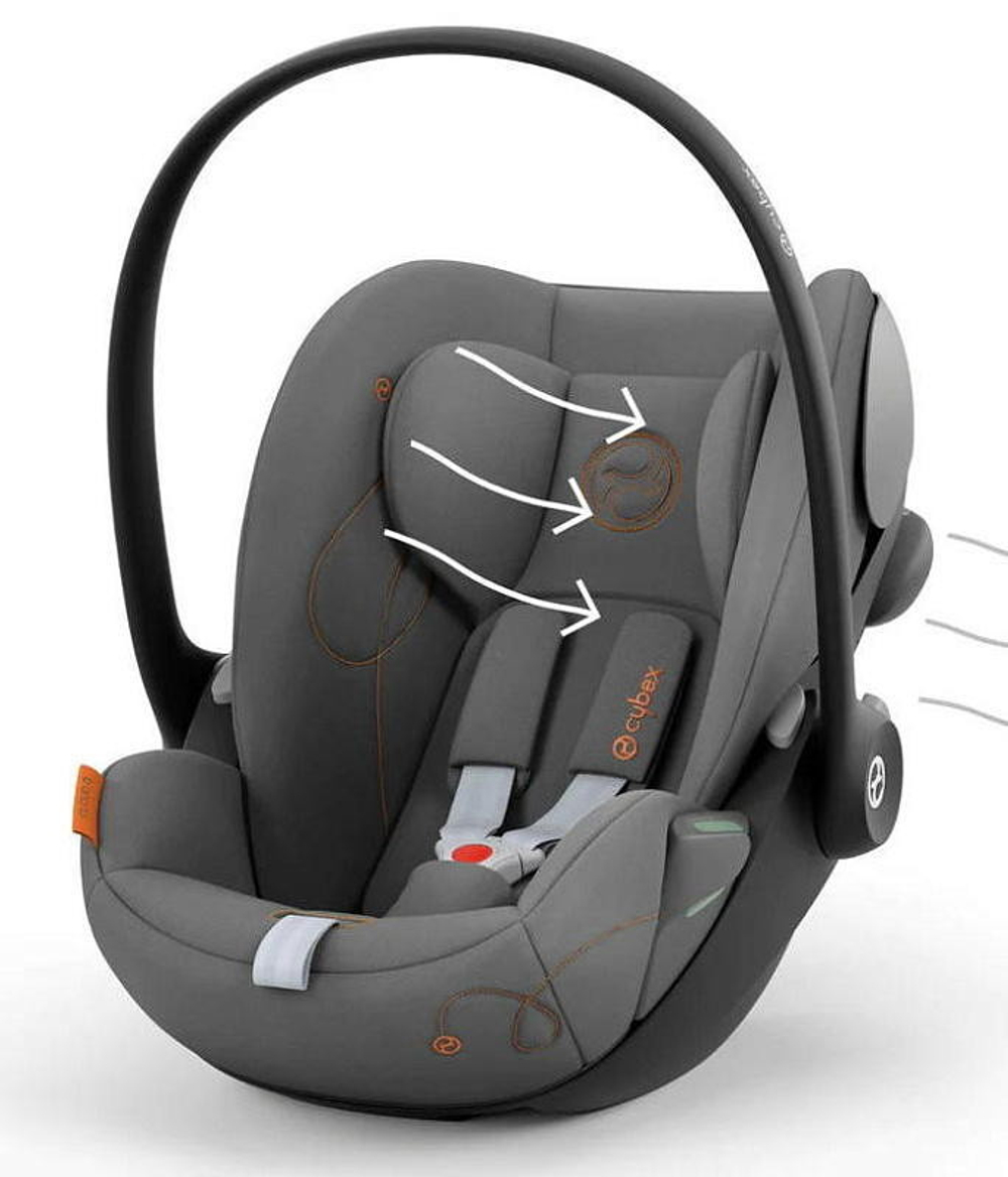 Коляска Cybex Priam IV Rosegold complete Cloud G Lava Grey Base G 3 в 1 Leaf Green