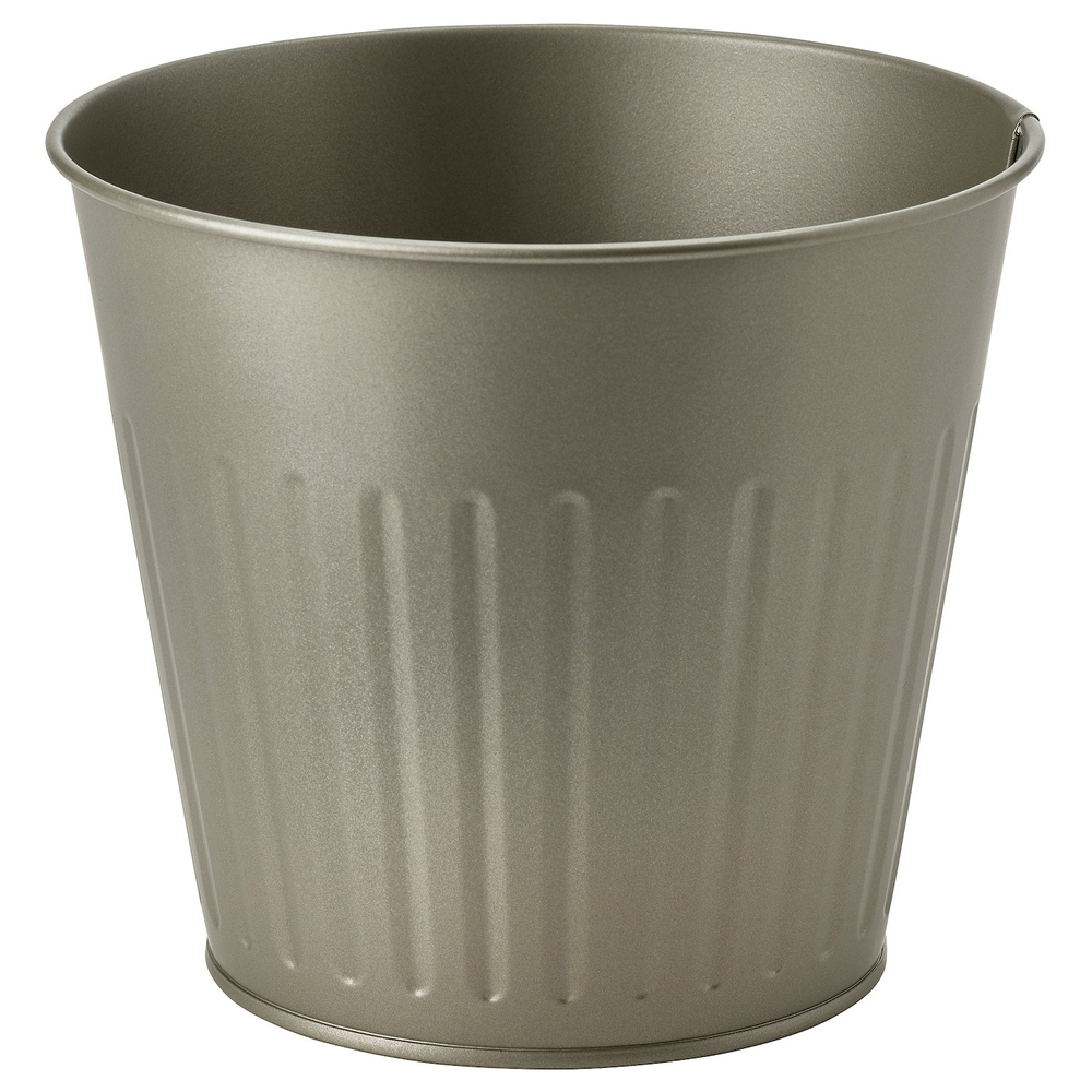IKEA CITRONMELISS  (ИКЕА СИТРОНМЕЛИСС)  -  Крышка для цветочного горшка, закрытая/открытая/серая, 15 см