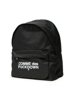 COMME DES FUCKDOWN РЮКЗАК ЧЕРНЫЙ С ЛОГОТИПОМ БРЕНДА