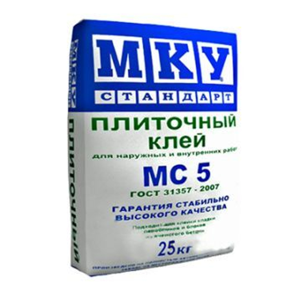 Клей для плитки МКУ Стандарт MC5 25 кг