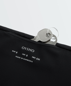 OYSHO Легинсы капри Compressive Core Control с высокой посадкой длиной 40 см, черный