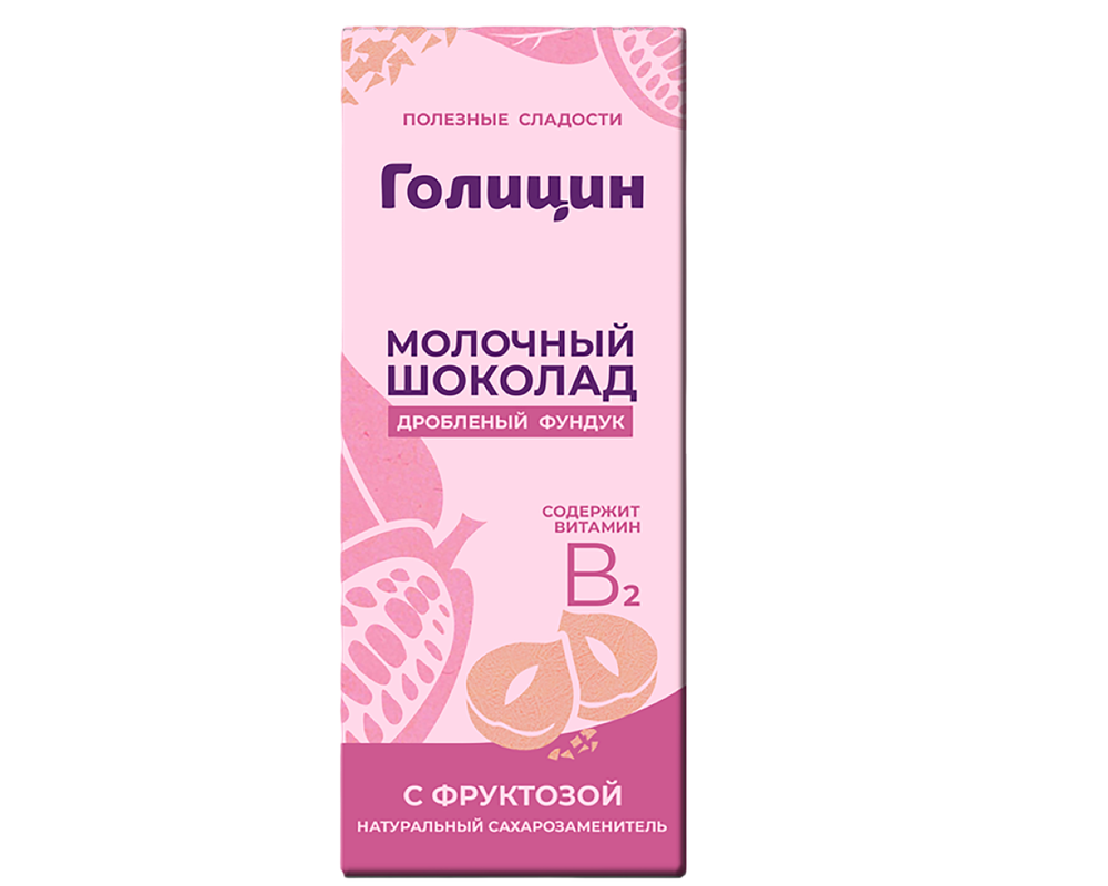 Шоколад ГолициН Mол.с дробл.ОРЕХОМ с фр 60г