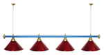 Лампа STARTBILLIARDS 4 пл. (плафоны зеленые,штанга золотая,фурнитура золото)