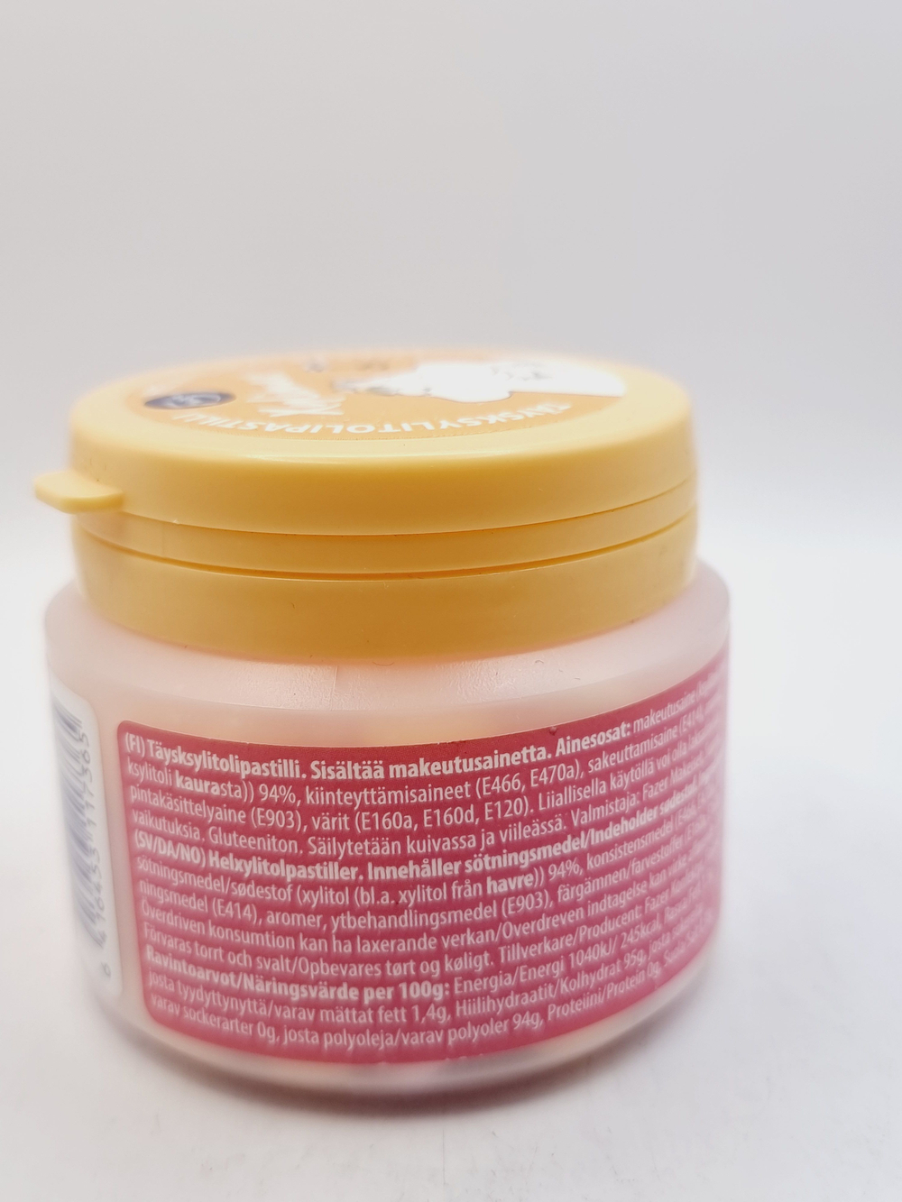 Fazer Xylimax Moomin Пастилки с ксилитом со вкусом земляники, персика и малины 90 г (из Финляндии)