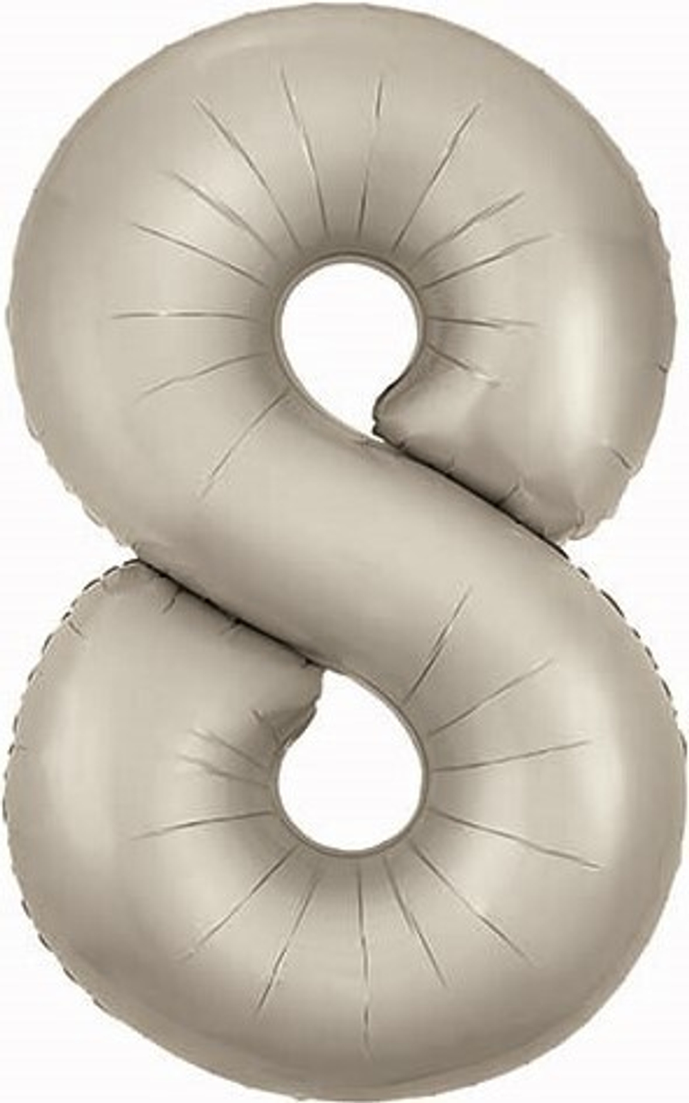 Шар (40''/102 см) Цифра, 8 Slim, Мистик, Кремовый, Сатин, 1 шт. в уп.
