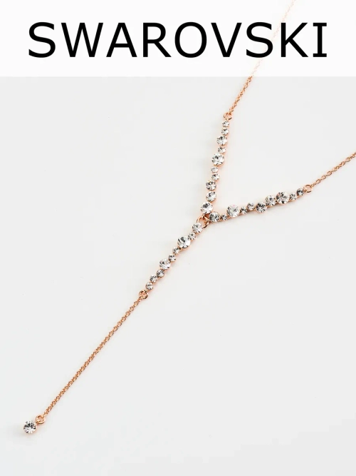 Колье-чокер Лика с подвеской из белых кристаллов Swarovski