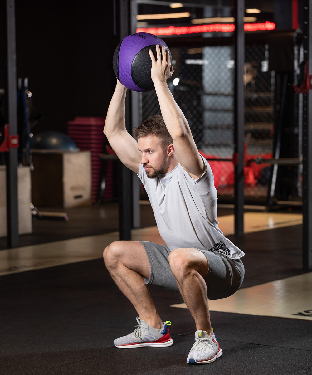 Медбол высокой плотности STARFIT GB-702, 6 кг, фиолетовый