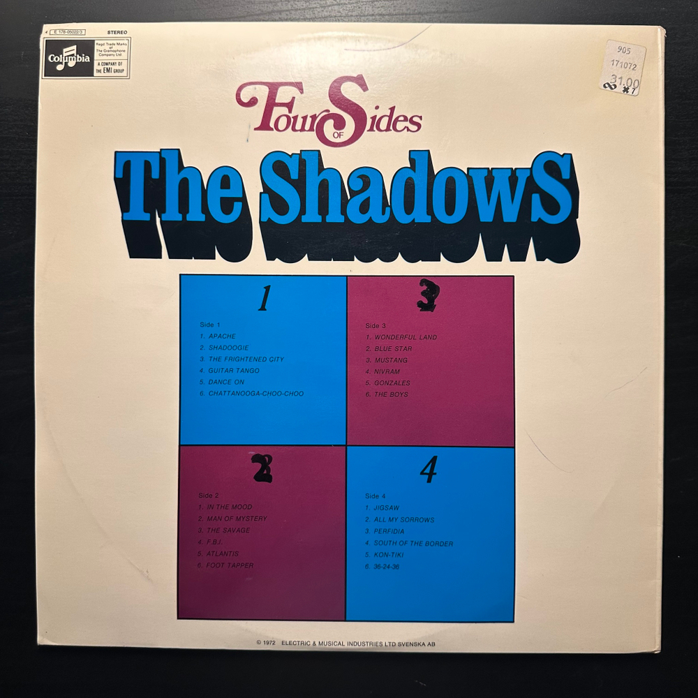 The Shadows - Four Sides Of The Shadows 2LP (Швеция 1972г.)